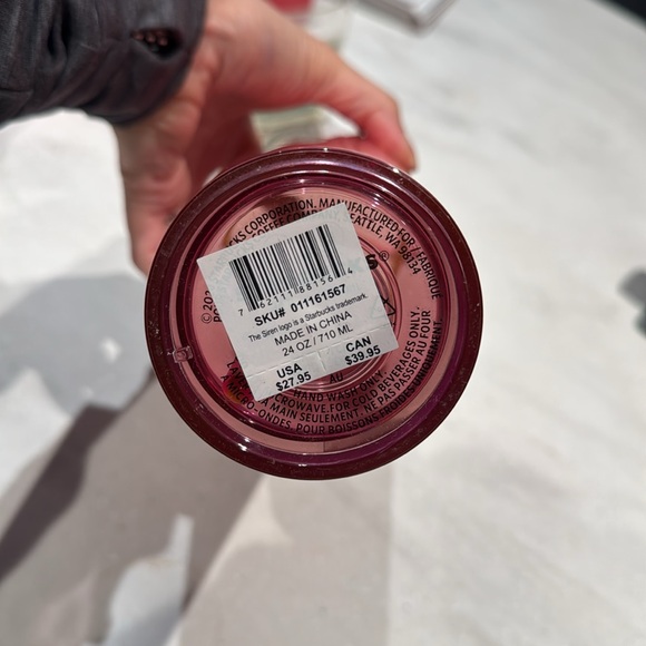 NWT Starbucks x Wicked Glinda Pink and Gold sparkle Venti Tumbler - Picture 4 of 4